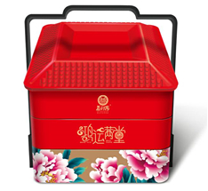 益利思鴻運(yùn)滿堂三層手提鐵盒