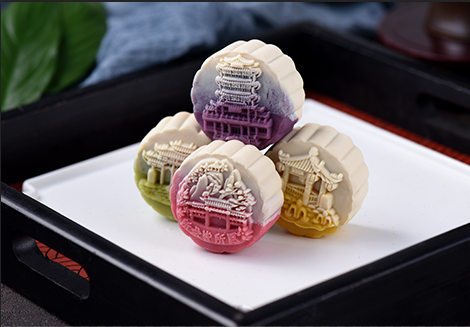 【新品】益利思臺(tái)式桃山皮幻彩流心月餅